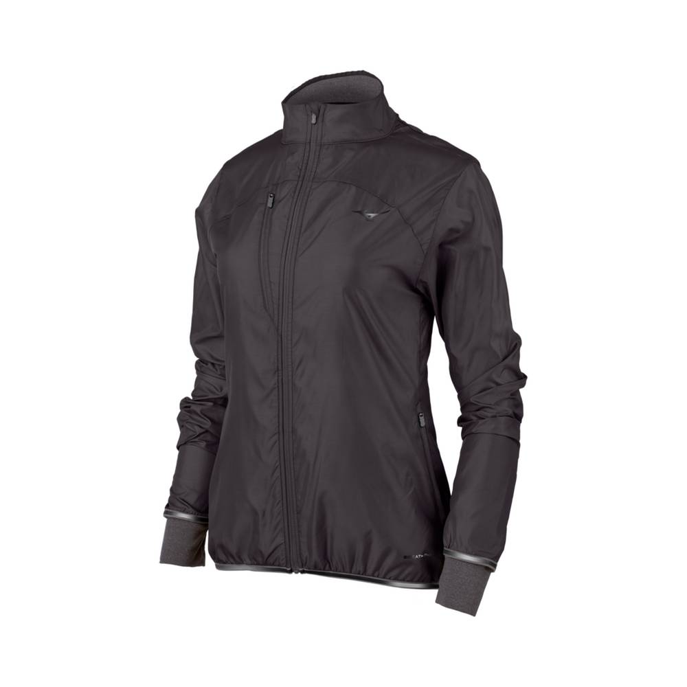 Womens Mizuno Breath Thermo® FZ Jacket Black Philippines (XQIJFP638)